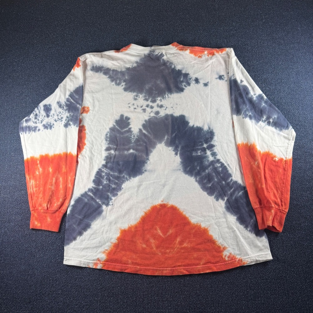 Chicago Bears Fruit of the Loom Tie Dye Long Sleeve Shirt Mens XL Orange Blue - Picture 5 of 5